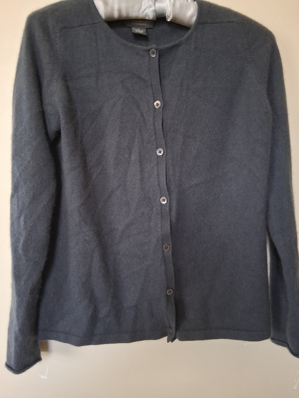 Banana Republic  Cashmere Button-Front Crewneck Cardigan - Grey